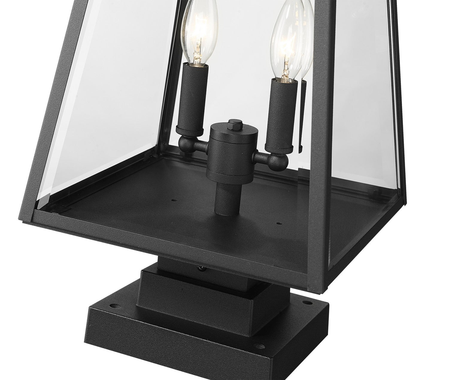 Z-Lite - 521PHMS-SQPM-BK - Two Light Outdoor Pier Mounted Fixture - Broughton - Black
