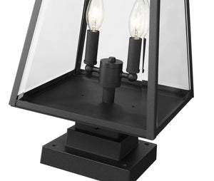 Z-Lite - 521PHMS-SQPM-BK - Two Light Outdoor Pier Mounted Fixture - Broughton - Black