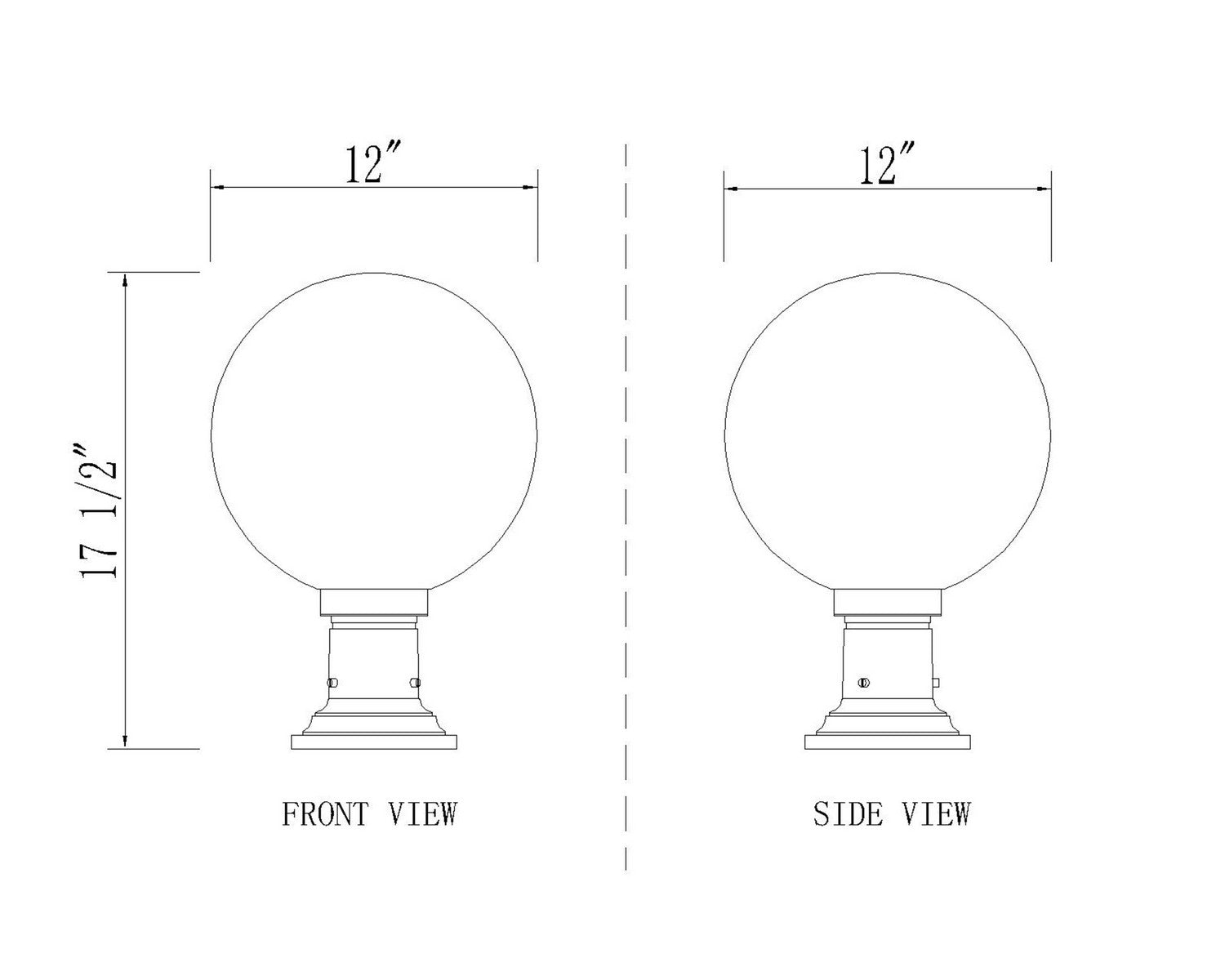 Z-Lite - 597PHB-533PM-BK - One Light Outdoor Pier Mounted Fixture - Laurent - Black