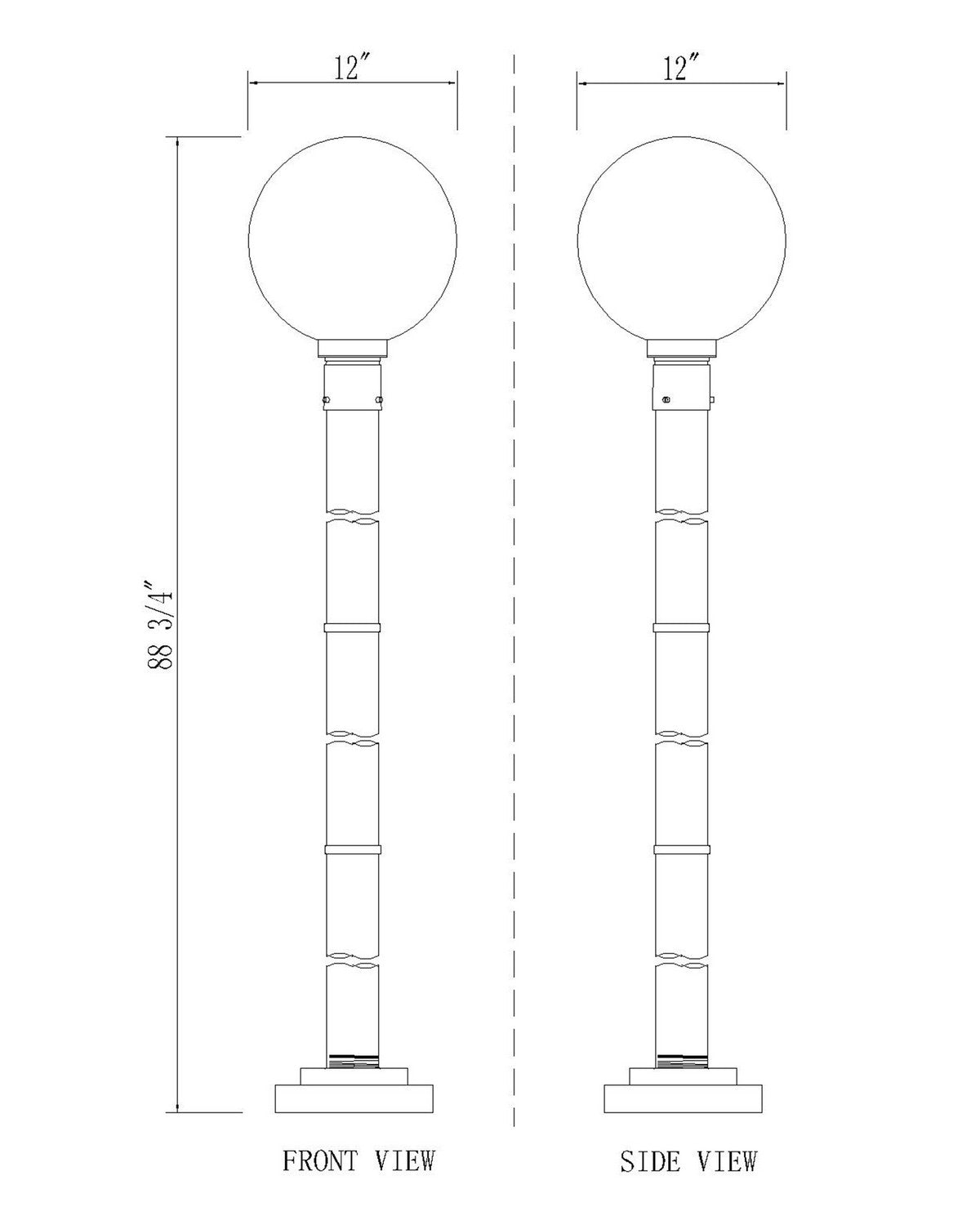 Z-Lite - 597PHB-567P-BK - One Light Outdoor Post Mounted Fixture - Laurent - Black