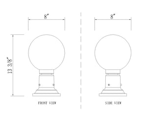 Z-Lite - 597PHM-533PM-BK - One Light Outdoor Pier Mounted Fixture - Laurent - Black