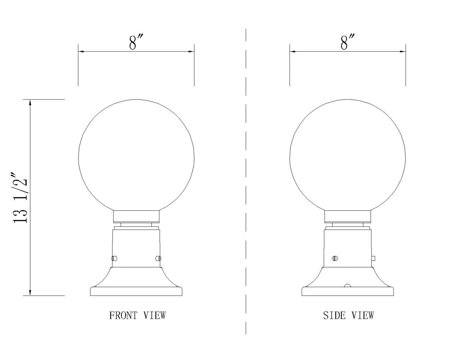 Z-Lite - 597PHM-553PM-BK - One Light Outdoor Pier Mount - Laurent - Black