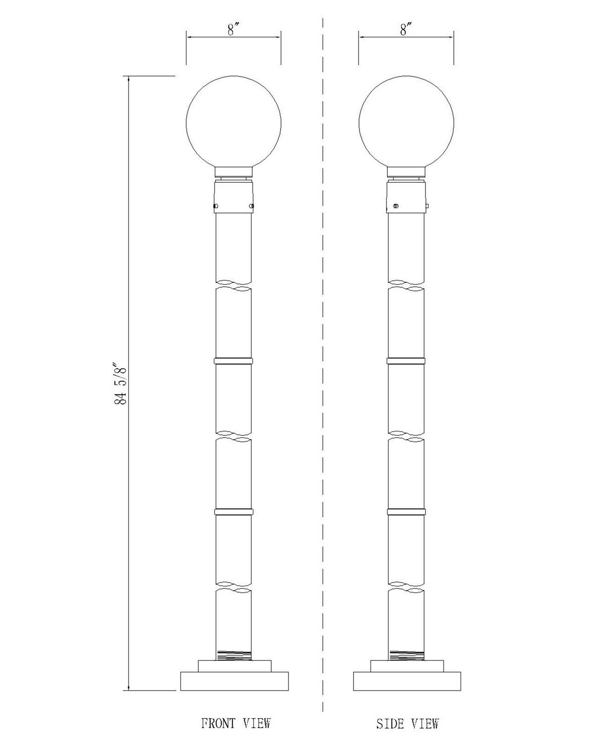 Z-Lite - 597PHM-567P-BK - One Light Outdoor Post Mounted Fixture - Laurent - Black