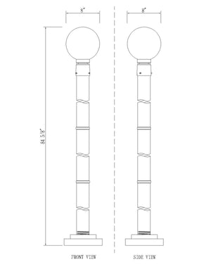 Z-Lite - 597PHM-567P-BK - One Light Outdoor Post Mounted Fixture - Laurent - Black