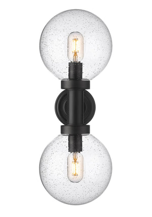 Z-Lite - 599M2-BK - Two Light Outdoor Wall Sconce - Laurent - Black