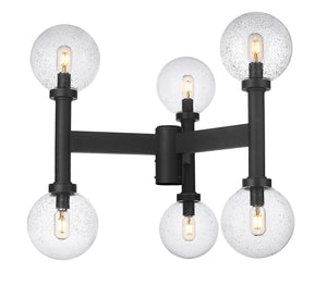 Z-Lite - 599MP6-BK - Six Light Outdoor Post Mount Fixture - Laurent - Black