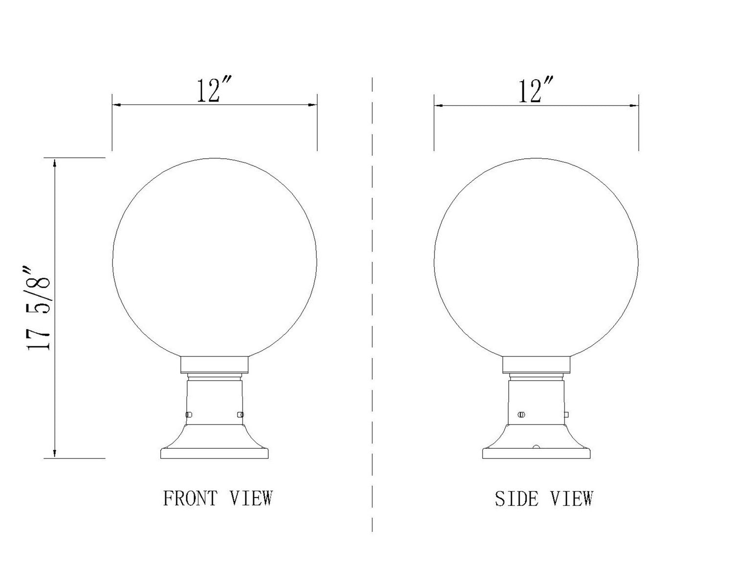 Z-Lite - 599PHB-553PM-BK - One Light Outdoor Pier Mounted Fixture - Laurent - Black