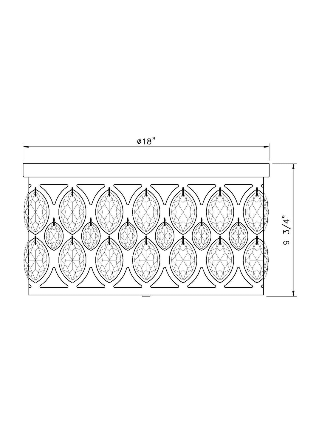 Z-Lite - 6010F18CH - Five Light Flush Mount - Dealey - Chrome