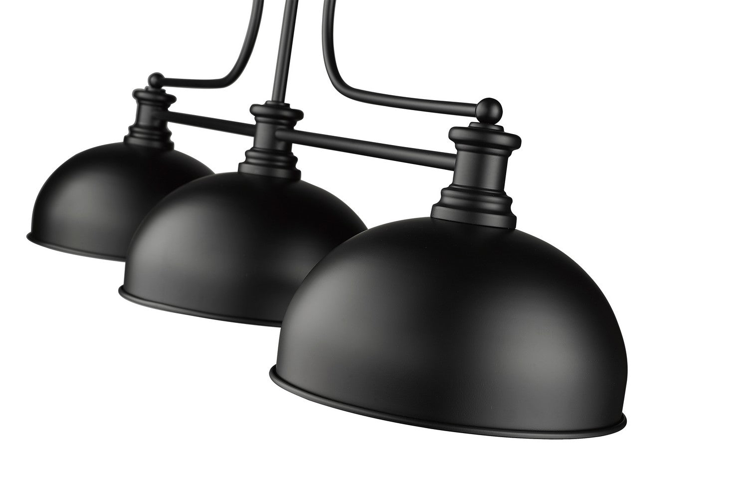 Z-Lite - 725-3MB-D13MB - Three Light Billiard - Melange - Matte Black