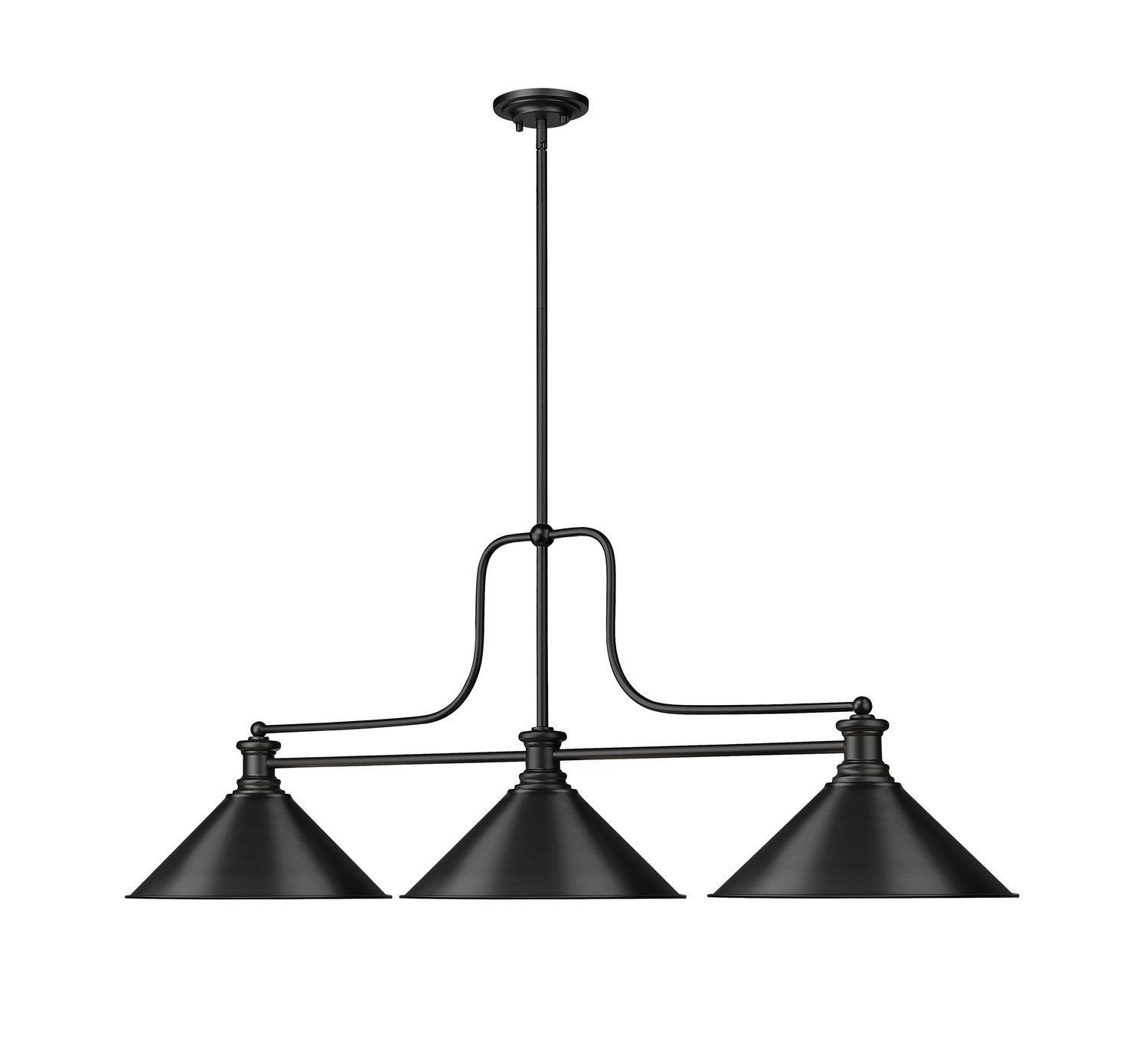 Z-Lite - 725-3MB-MB15 - Three Light Billiard - Melange - Matte Black