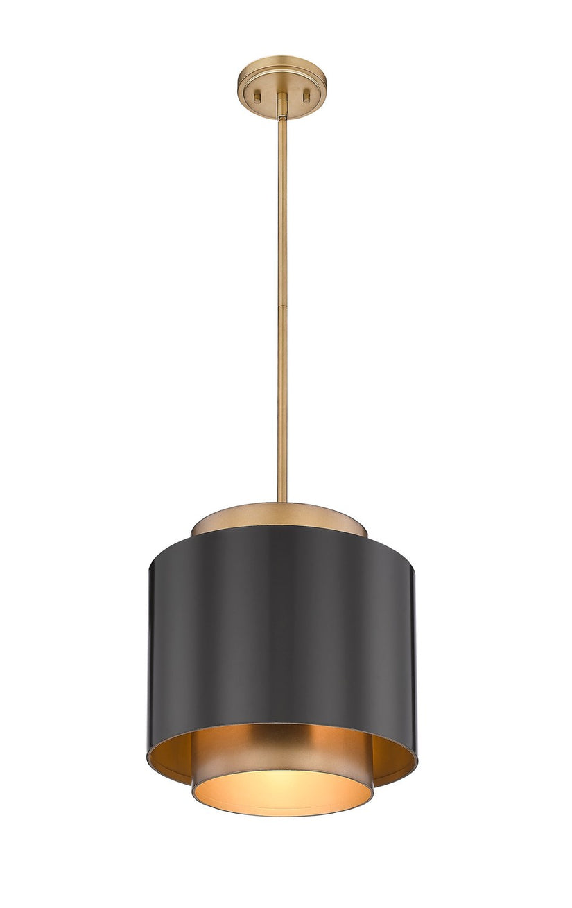 Z-Lite - 739P12-BRZ-RB - One Light Pendant - Harlech - Bronze / Rubbed Brass