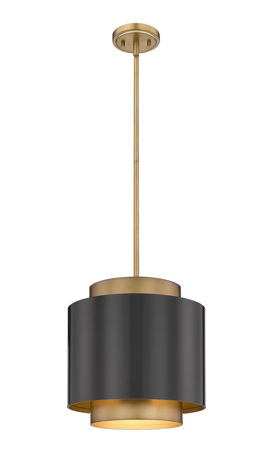 Z-Lite - 739P12-BRZ-RB - One Light Pendant - Harlech - Bronze / Rubbed Brass