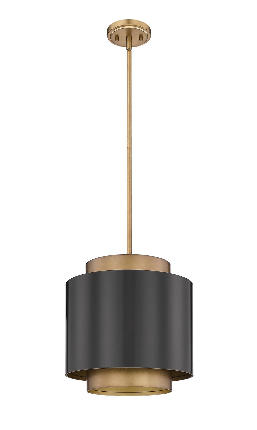 Z-Lite - 739P12-BRZ-RB - One Light Pendant - Harlech - Bronze / Rubbed Brass