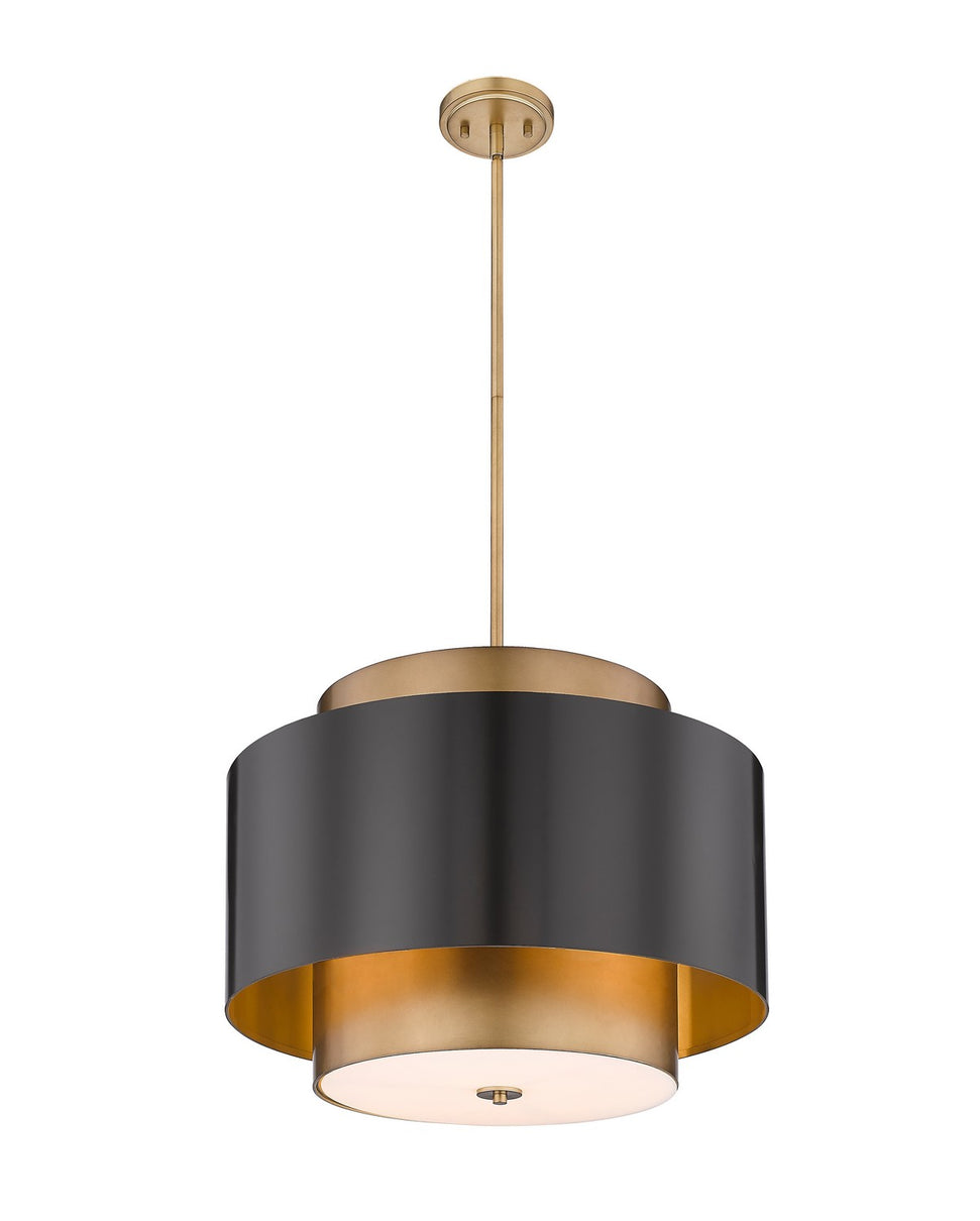 Z-Lite - 739P24-BRZ-RB - Three Light Chandelier - Harlech - Bronze / Rubbed Brass