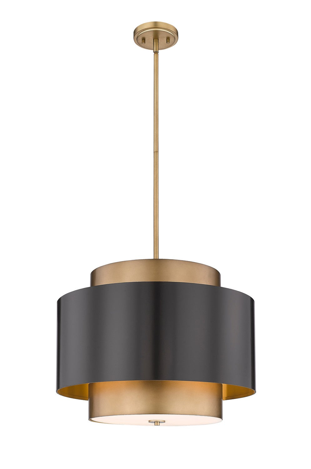 Z-Lite - 739P24-BRZ-RB - Three Light Chandelier - Harlech - Bronze / Rubbed Brass