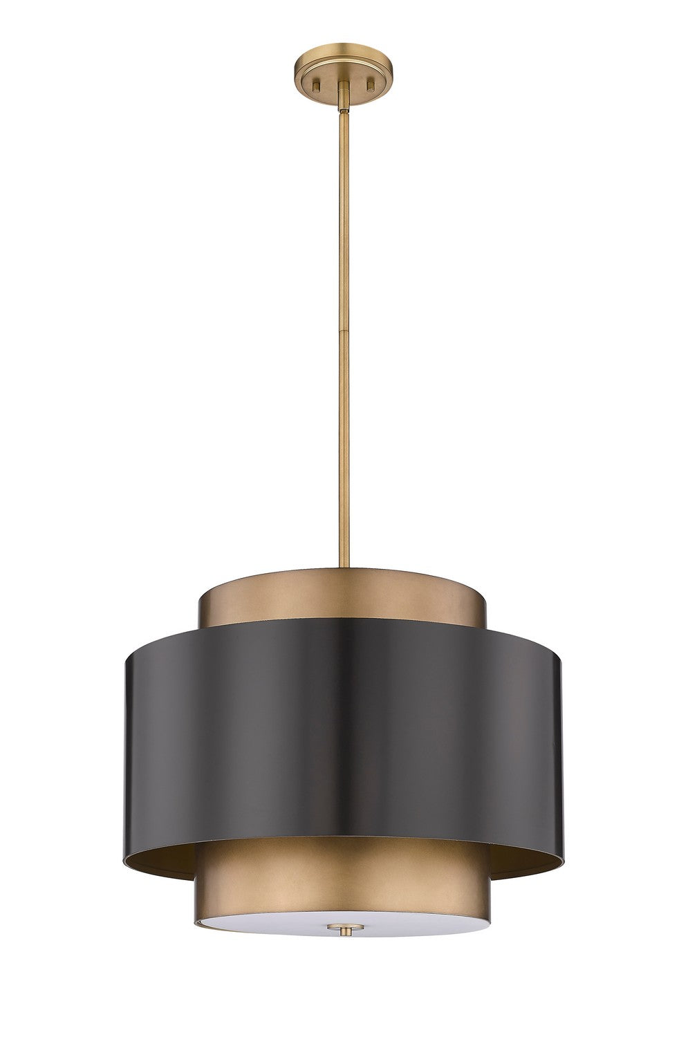 Z-Lite - 739P24-BRZ-RB - Three Light Chandelier - Harlech - Bronze / Rubbed Brass