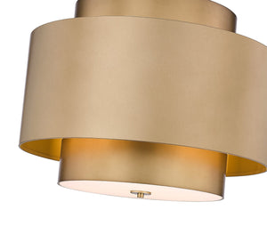 Z-Lite - 739P24-RB - Three Light Chandelier - Harlech - Rubbed Brass