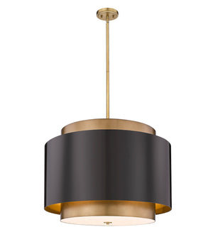 Z-Lite - 739P32-BRZ-RB - Four Light Chandelier - Harlech - Bronze / Rubbed Brass