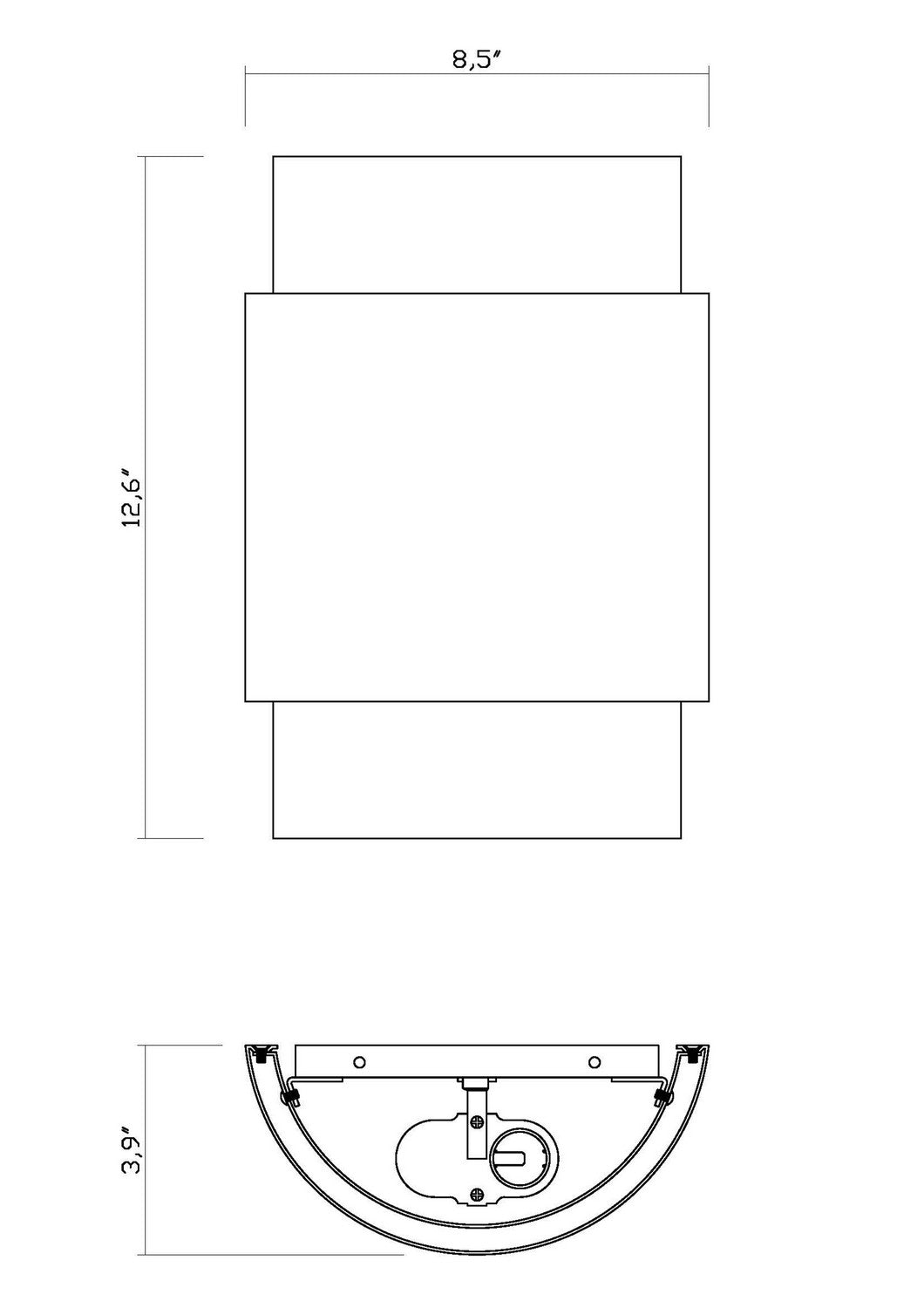 Z-Lite - 739S-BRZ-RB - Two Light Wall Sconce - Harlech - Bronze / Rubbed Brass