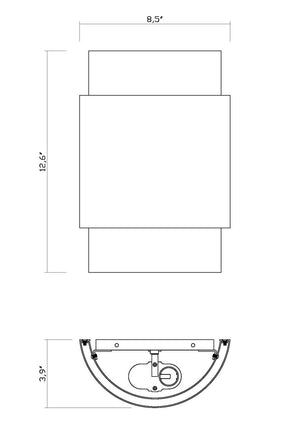 Z-Lite - 739S-RB - Two Light Wall Sconce - Harlech - Rubbed Brass