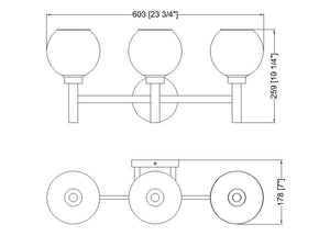 Z-Lite - 7502-3V-BG - Three Light Vanity - Sutton - Brushed Gold