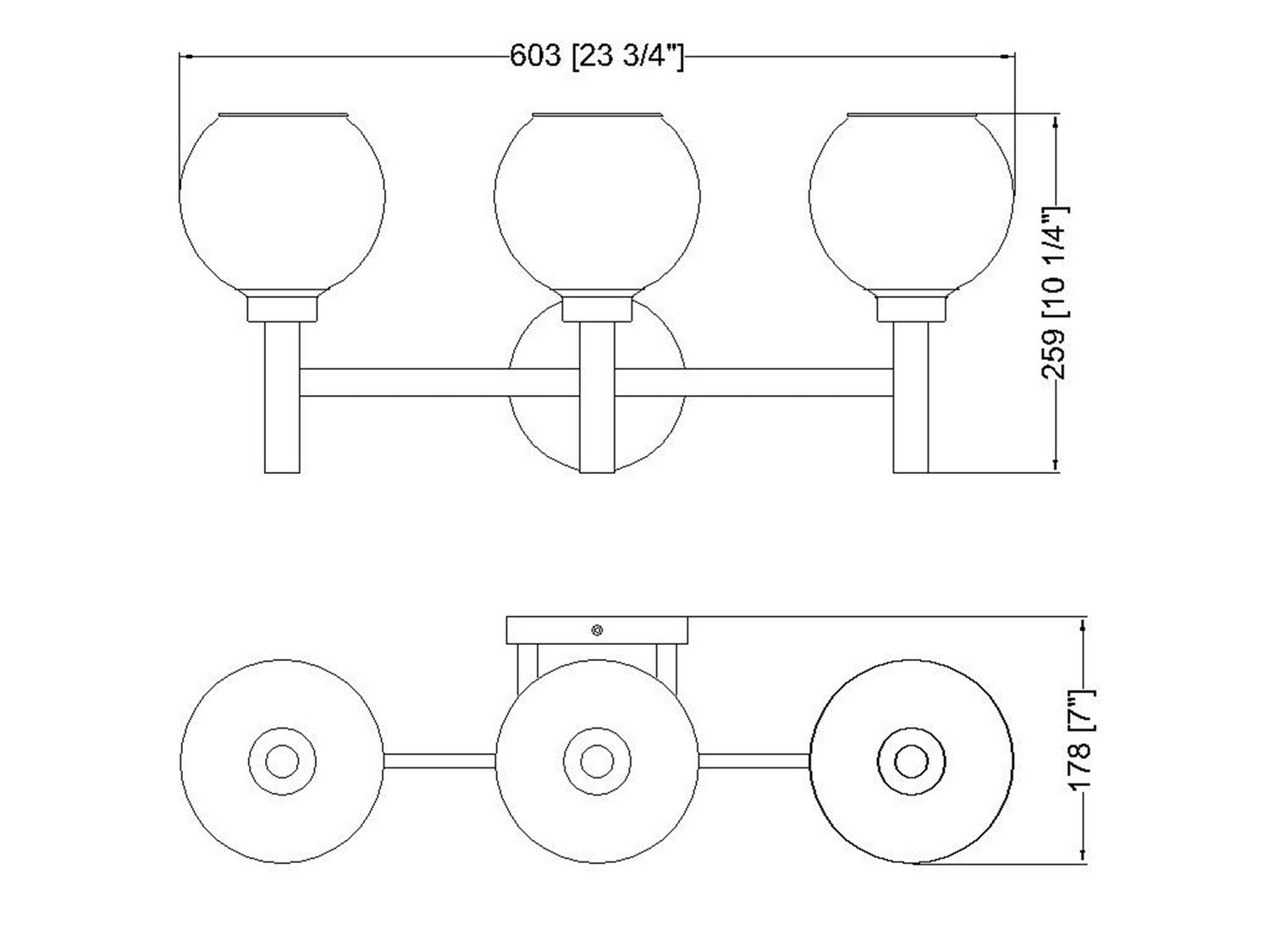 Z-Lite - 7502-3V-BN - Three Light Vanity - Sutton - Brushed Nickel