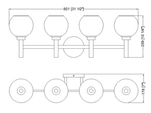 Z-Lite - 7502-4V-CH - Four Light Vanity - Sutton - Chrome