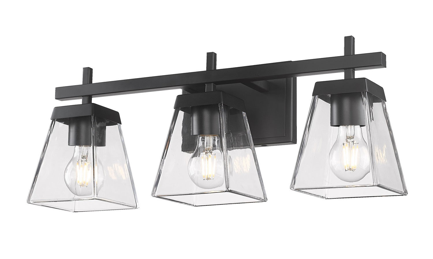 Z-Lite - 819-3V-MB - Three Light Vanity - Lauren - Matte Black