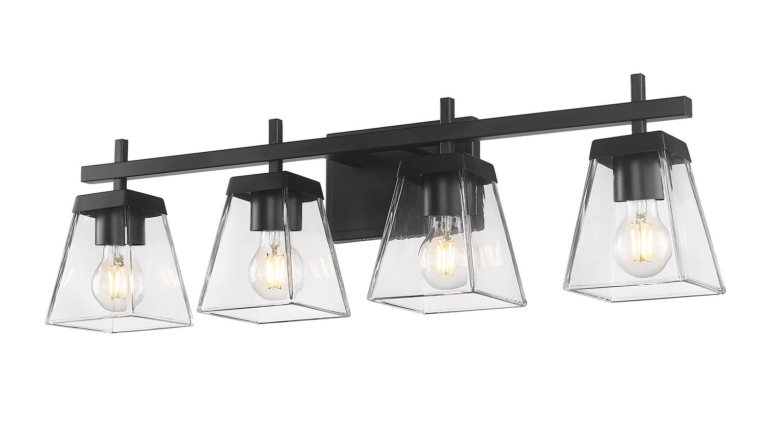 Z-Lite - 819-4V-MB - Four Light Vanity - Lauren - Matte Black