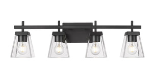 Z-Lite - 819-4V-MB - Four Light Vanity - Lauren - Matte Black