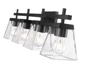 Z-Lite - 819-4V-MB - Four Light Vanity - Lauren - Matte Black