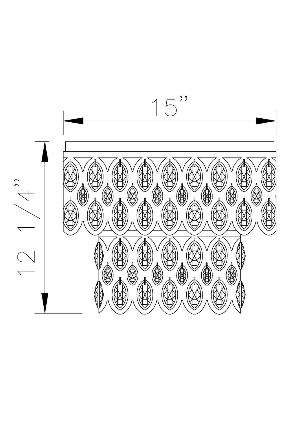 Z-Lite - 822F15-HB - Five Light Flush Mount - Dealey - Heirloom Brass