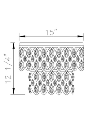 Z-Lite - 822F15-HB - Five Light Flush Mount - Dealey - Heirloom Brass