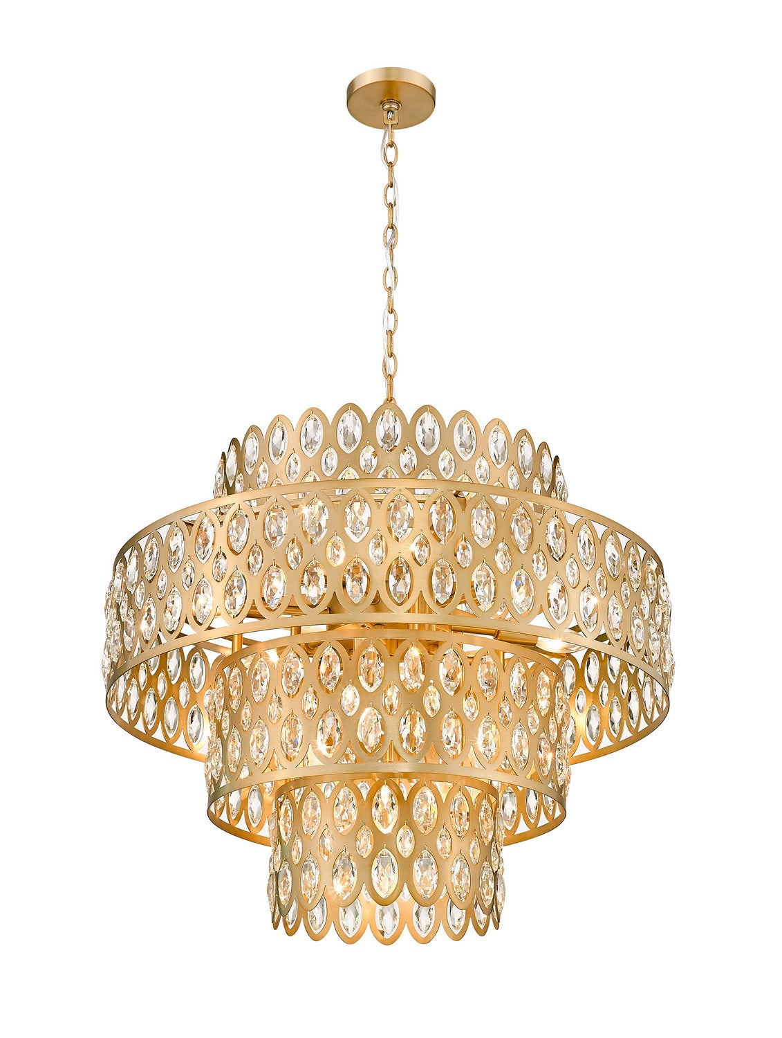 Z-Lite - 822P26-HB - 13 Light Chandelier - Dealey - Heirloom Brass