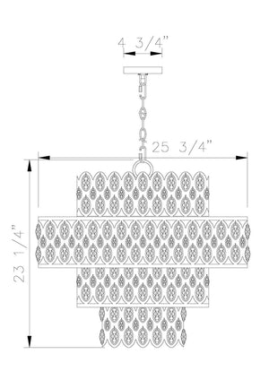 Z-Lite - 822P26-HB - 13 Light Chandelier - Dealey - Heirloom Brass