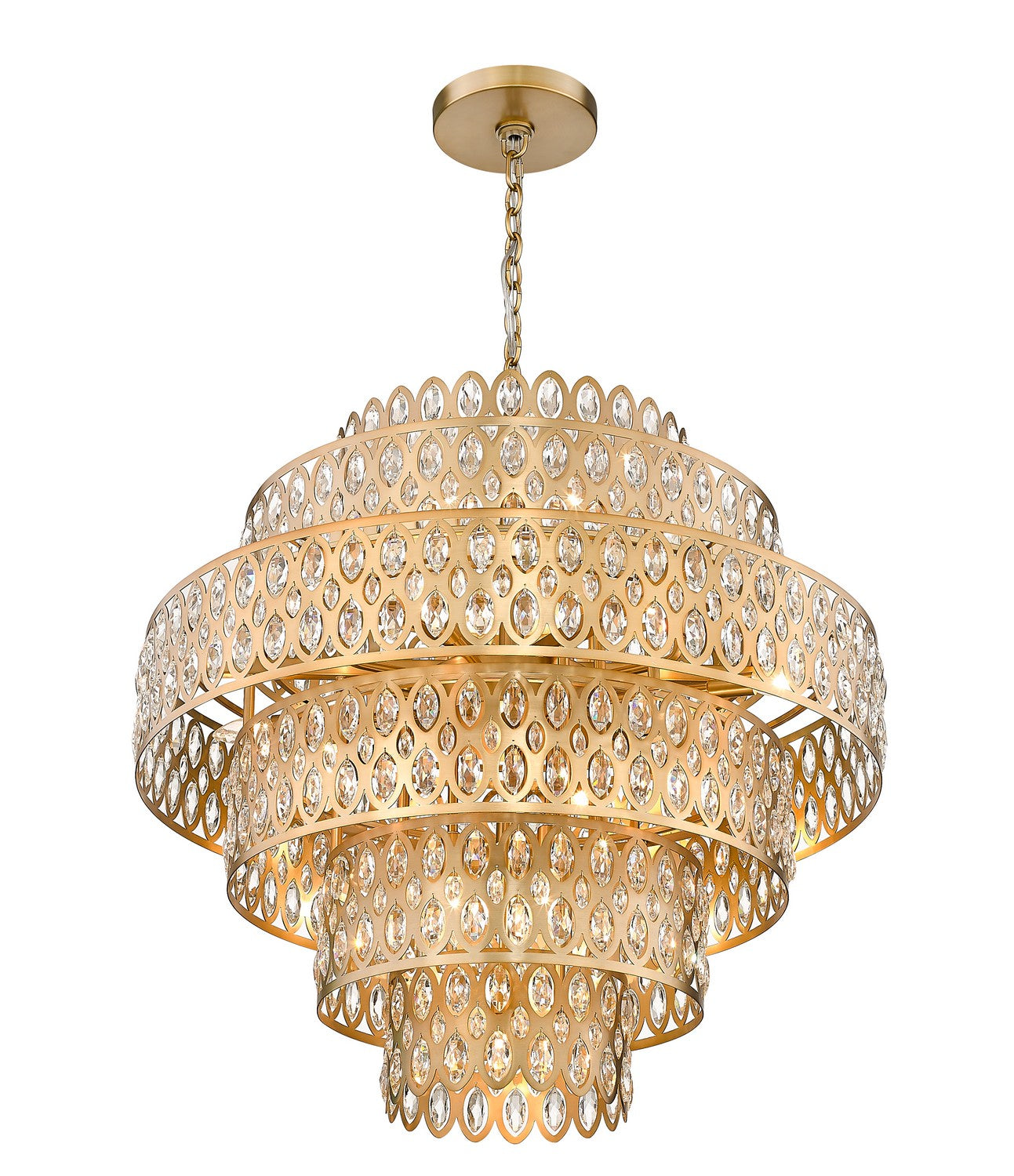 Z-Lite - 822P32-HB - 17 Light Chandelier - Dealey - Heirloom Brass