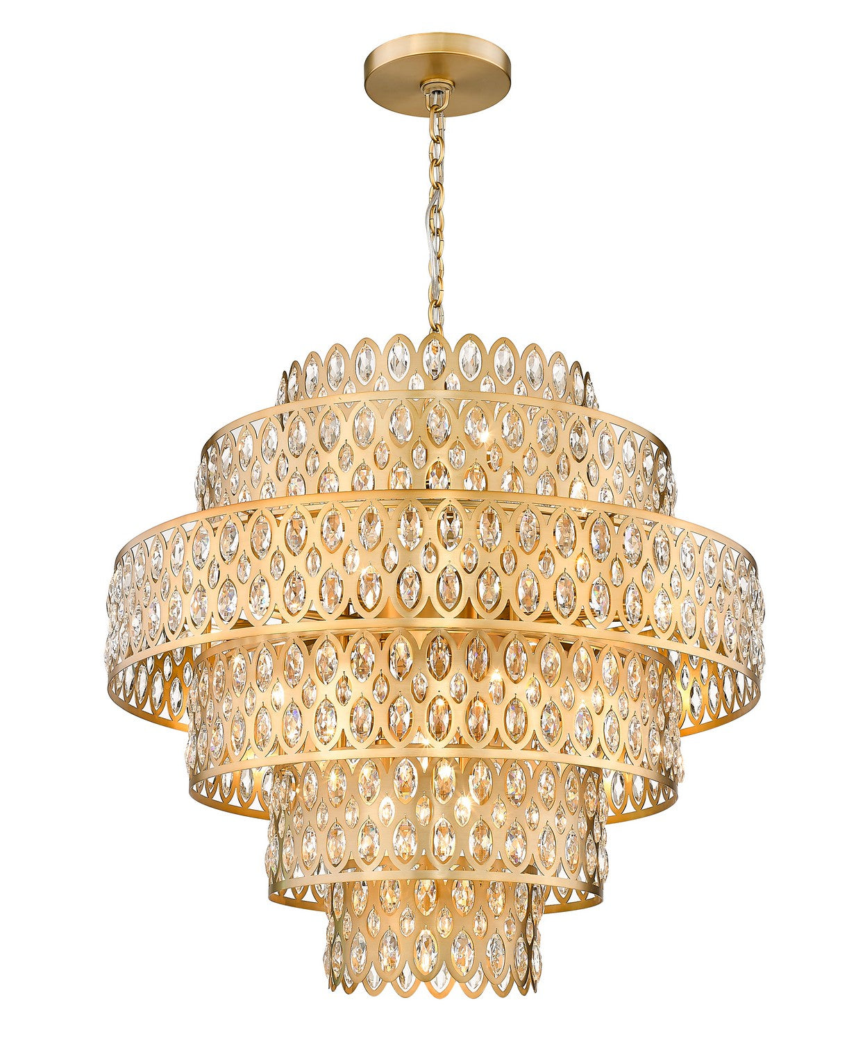 Z-Lite - 822P32-HB - 17 Light Chandelier - Dealey - Heirloom Brass