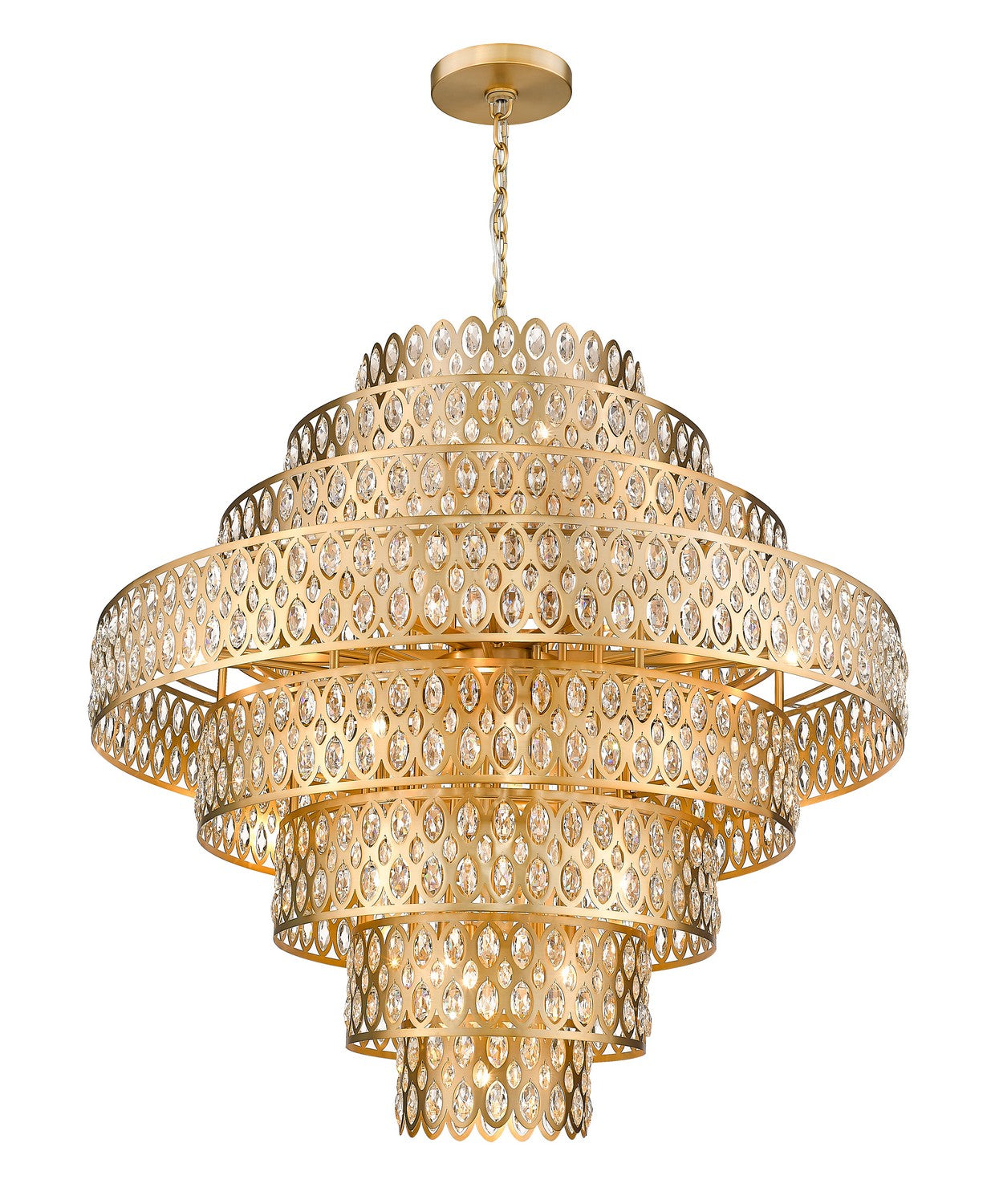 Z-Lite - 822P45-HB - 25 Light Chandelier - Dealey - Heirloom Brass