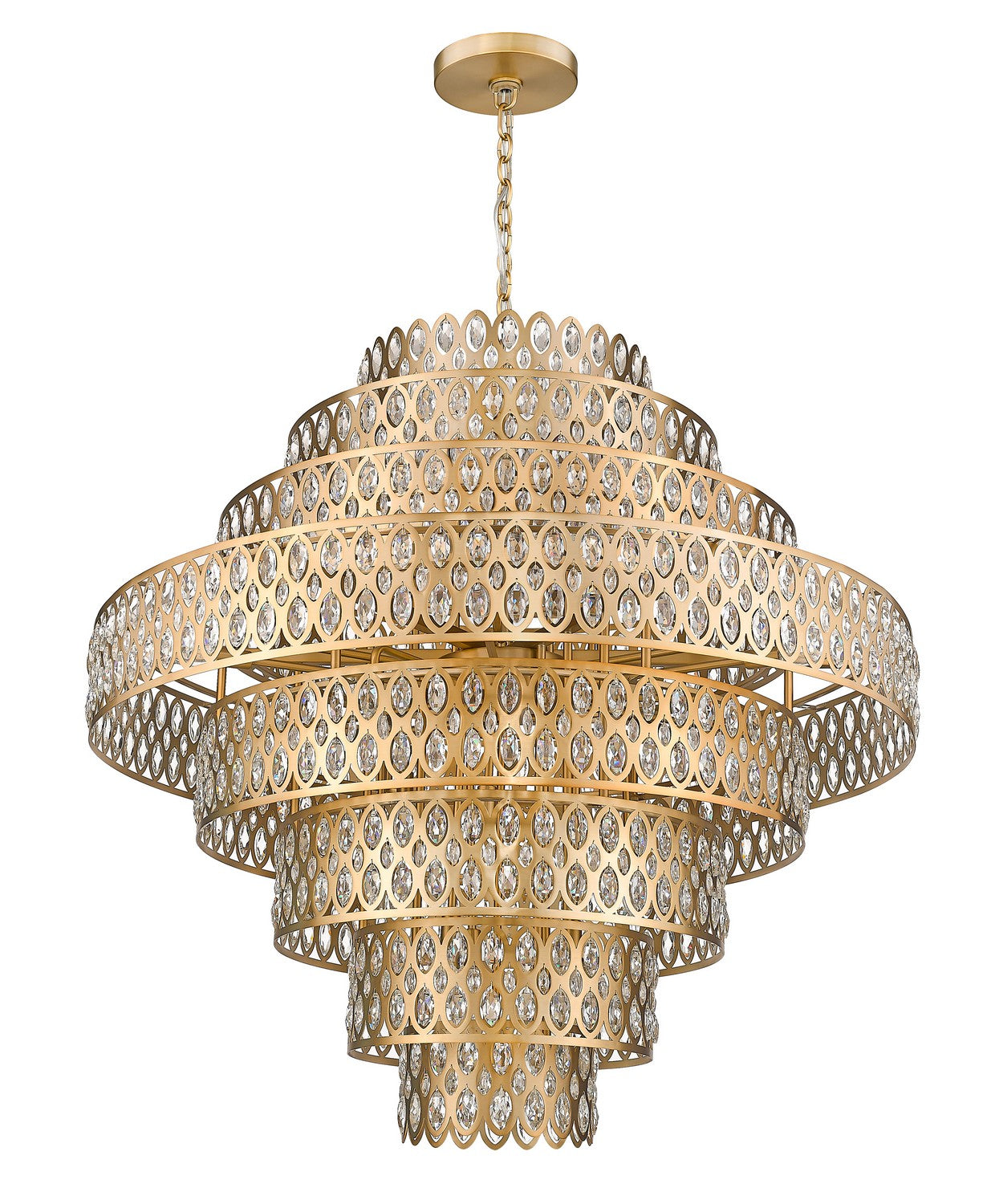 Z-Lite - 822P45-HB - 25 Light Chandelier - Dealey - Heirloom Brass