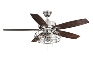 Savoy House - 52-830-5RV-187 - 52" Ceiling Fan - Wind Star - Brushed Pewter