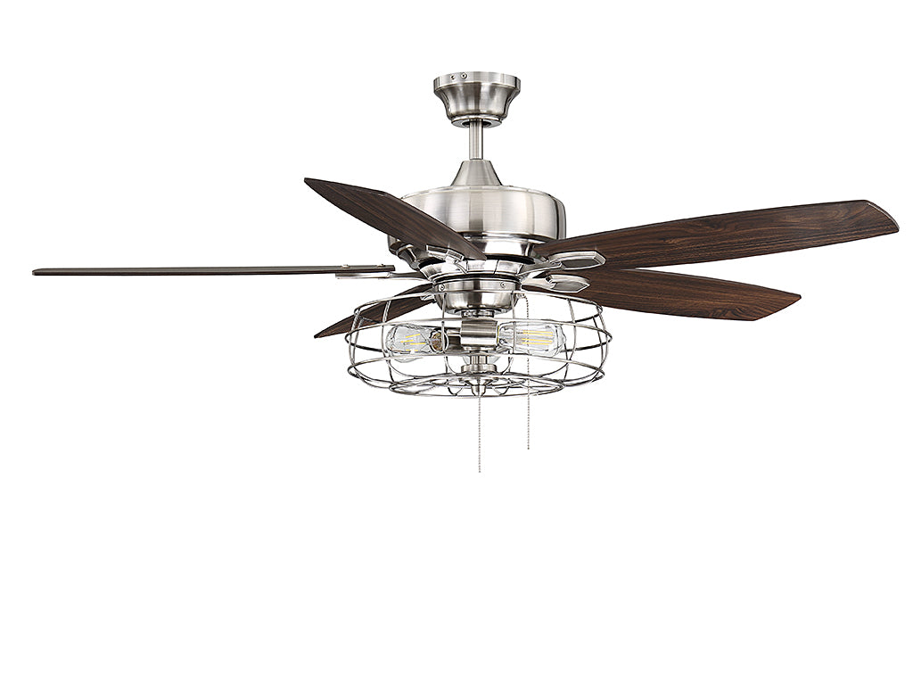 Savoy House - 52-830-5RV-187 - 52" Ceiling Fan - Wind Star - Brushed Pewter