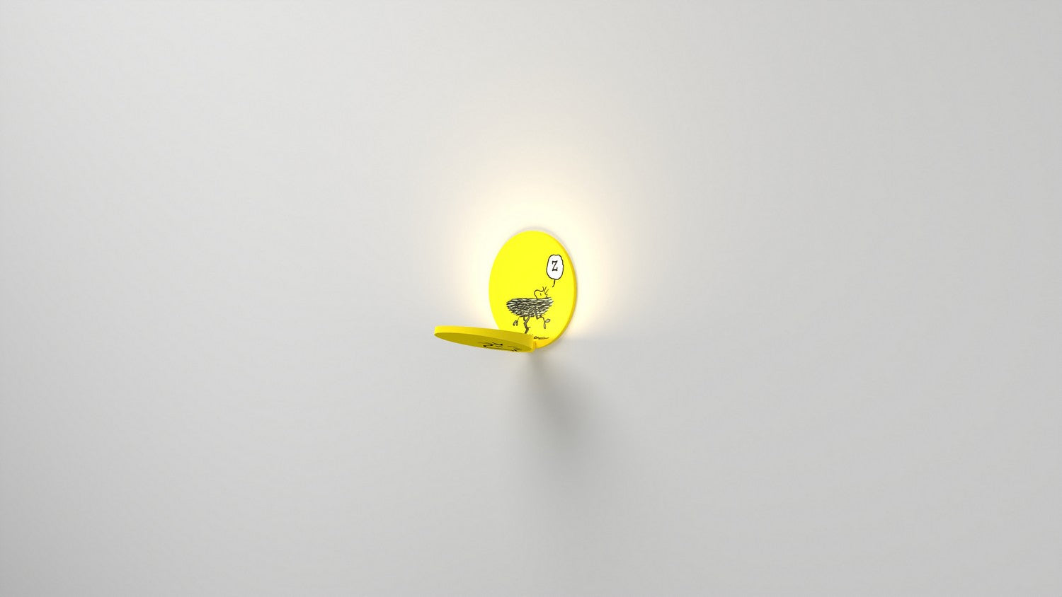 Koncept - GRW-S-WSY-WO1-HW - LED Wall Sconce - Gravy - Matte Bright Yellow, Woodstock