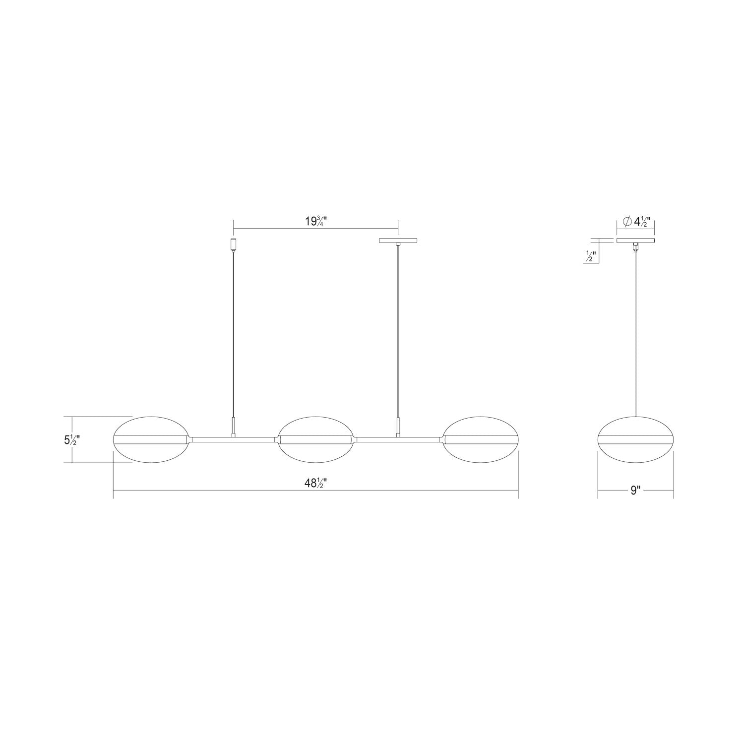 Sonneman - 3613.01 - LED Linear Pendant - Pillows - Polished Chrome