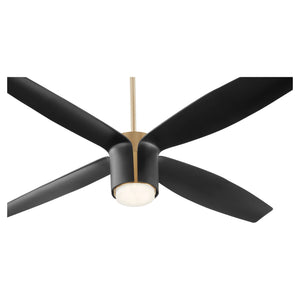 Oxygen - 3-116-4015 - 60"Ceiling Fan - Samaran - Aged Brass W/ Black Blades