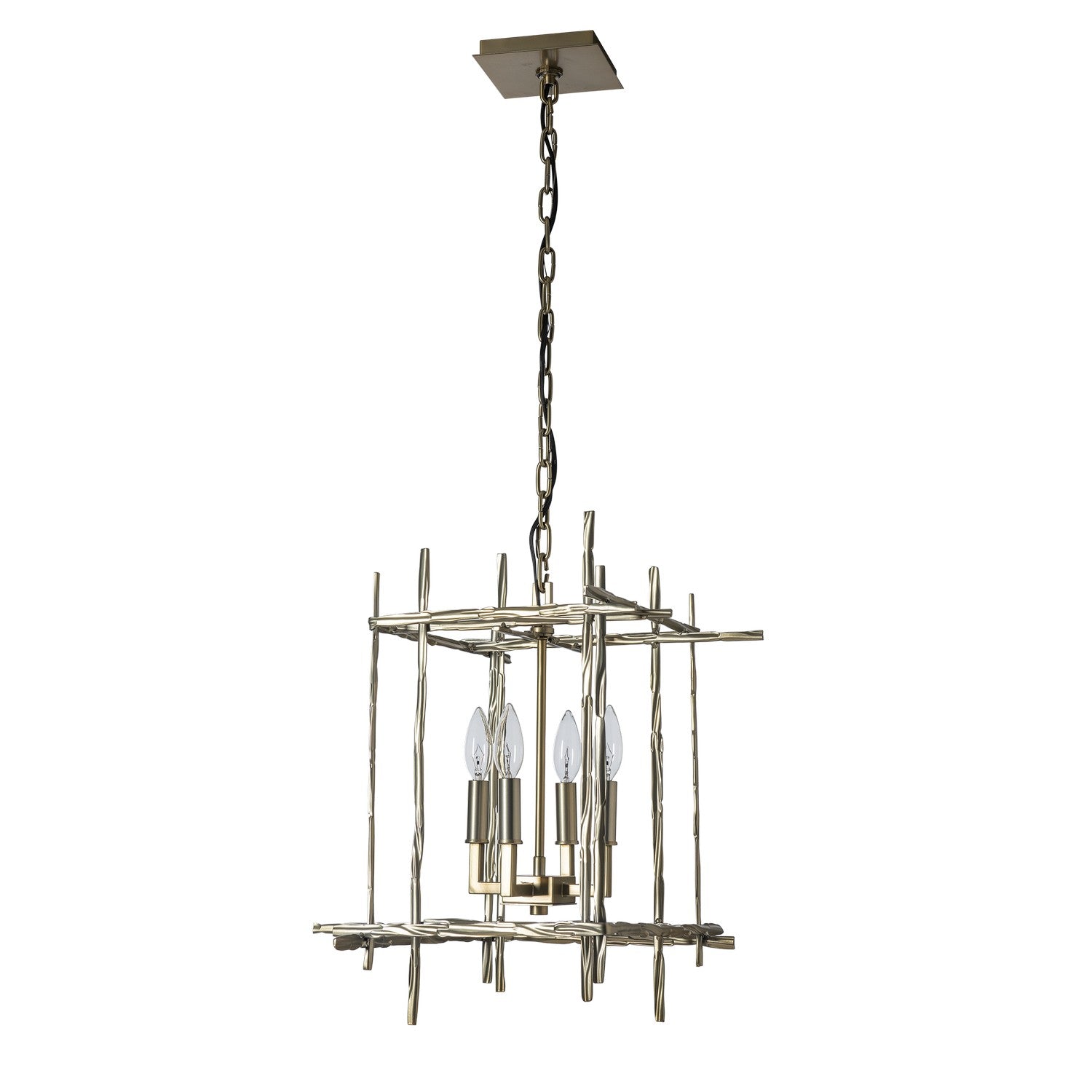 Hubbardton Forge - 101315-SKT-86 - Four Light Chandelier - Tura - Modern Brass