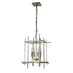 Hubbardton Forge - 101315-SKT-86 - Four Light Chandelier - Tura - Modern Brass