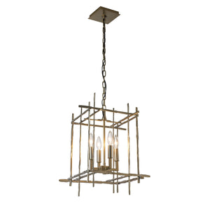 Hubbardton Forge - 101315-SKT-86 - Four Light Chandelier - Tura - Modern Brass