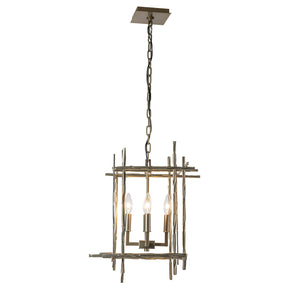 Hubbardton Forge - 101315-SKT-86 - Four Light Chandelier - Tura - Modern Brass