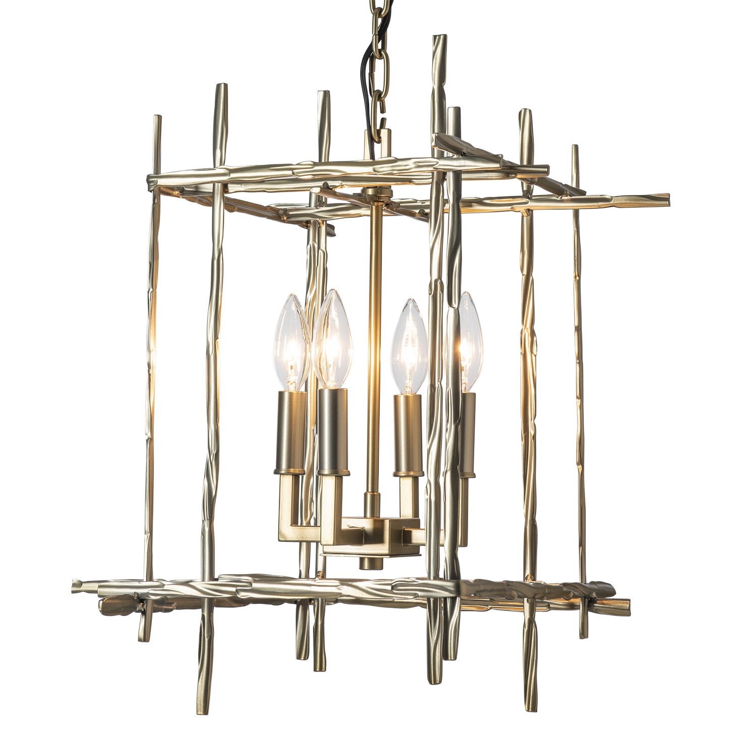 Hubbardton Forge - 101315-SKT-86 - Four Light Chandelier - Tura - Modern Brass