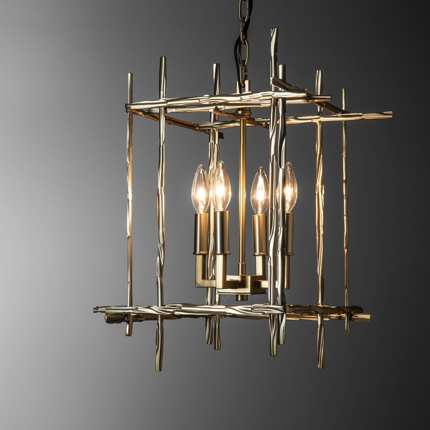 Hubbardton Forge - 101315-SKT-86 - Four Light Chandelier - Tura - Modern Brass